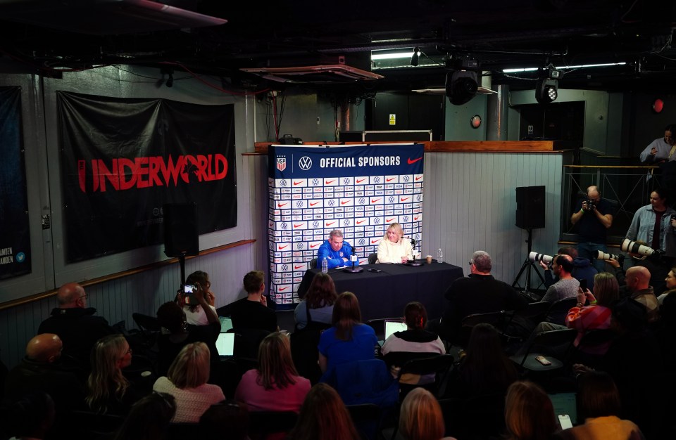 The pub was transformed into a makeshift press conference room