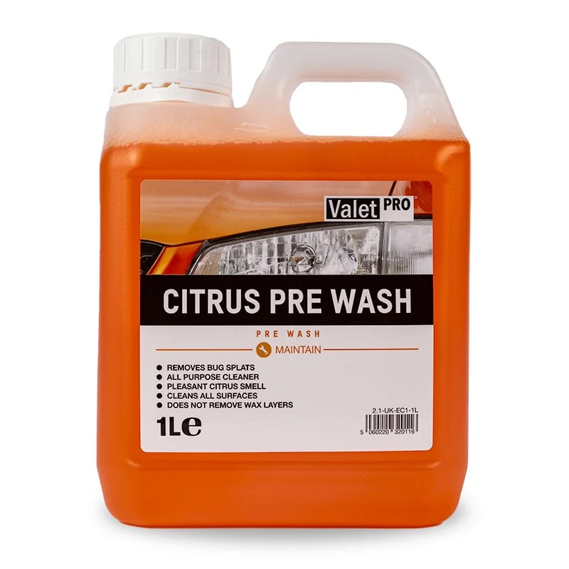 a 1l bottle of valet pro citrus pre wash