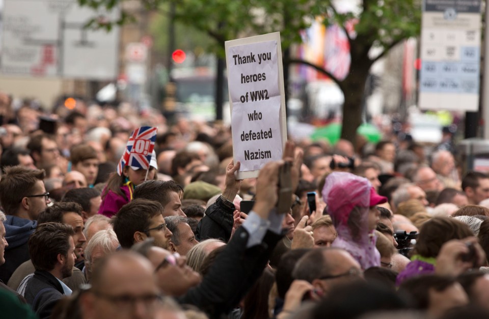 Crowds gathered in 2015 to thank the Greatest Generation