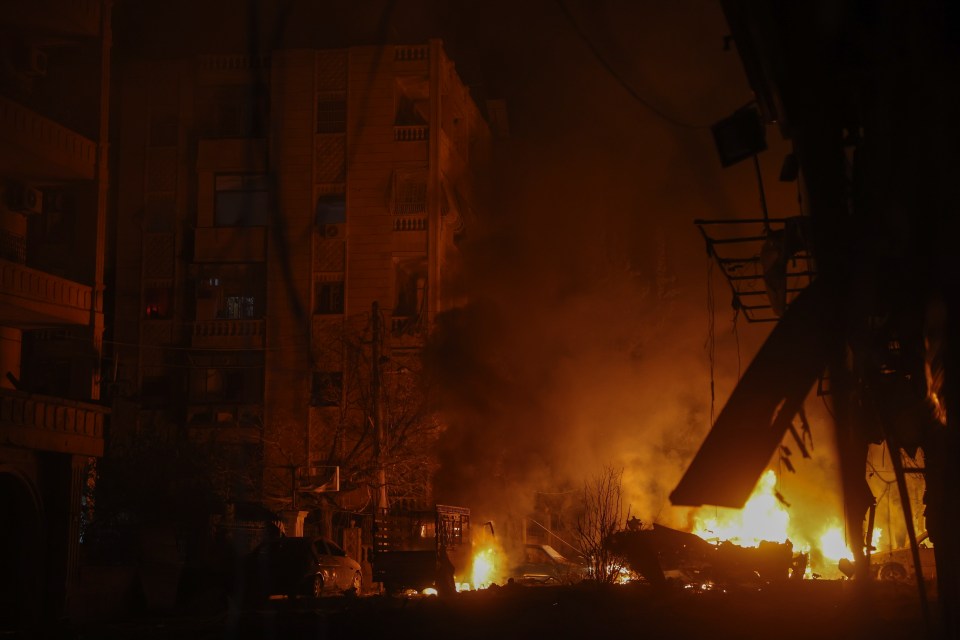 Fires have broken out across Aleppo overnight