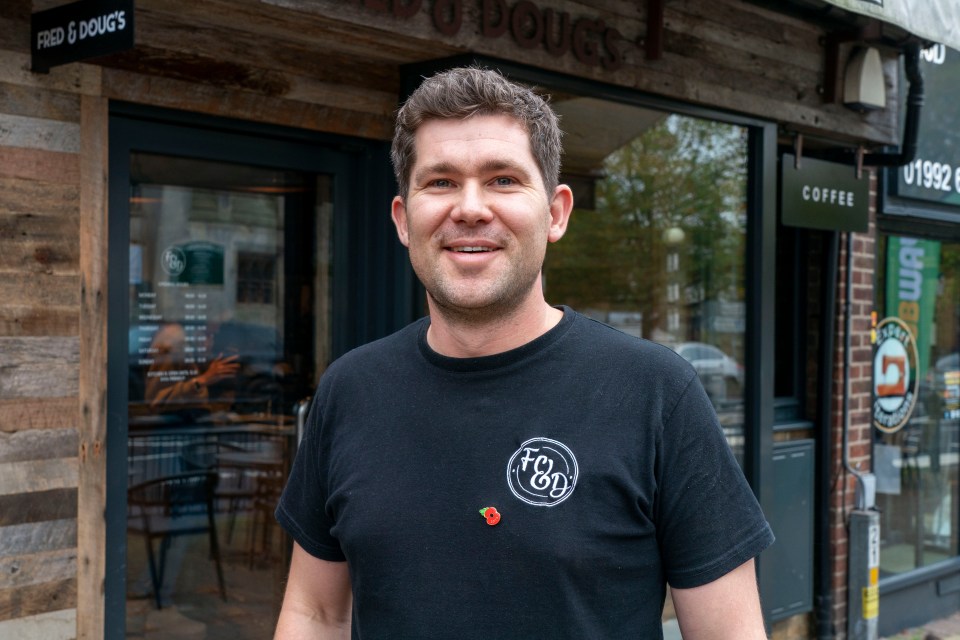 James Burndeis, 35, opened Fred and Doug’s café with his cousin eight years ago