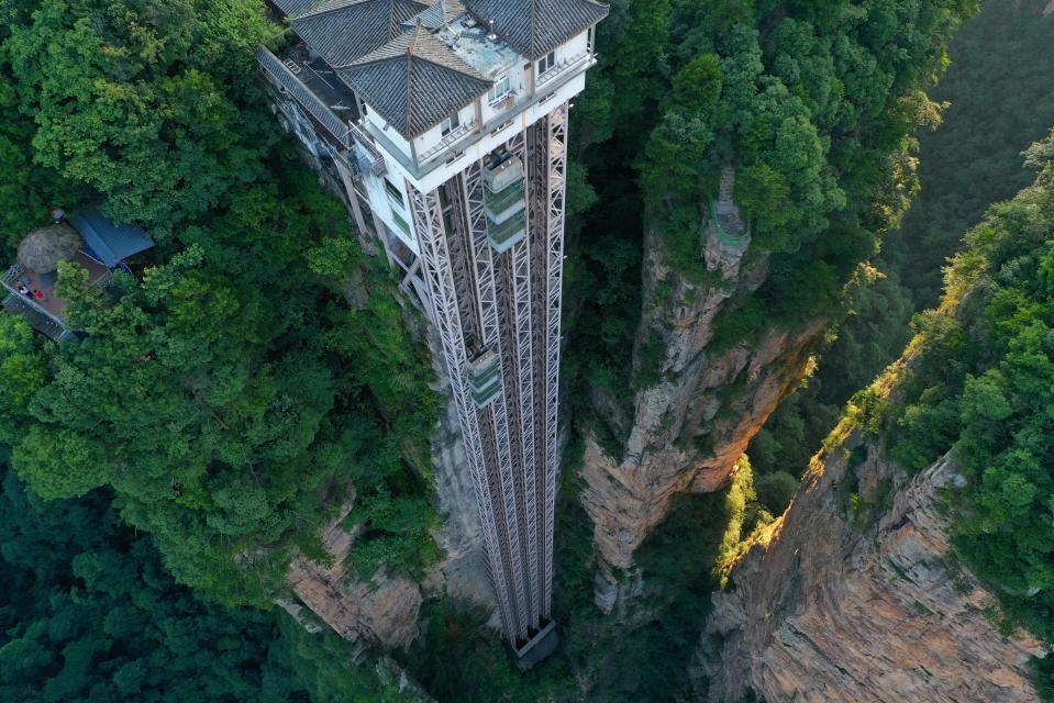 Bailong Elevator is world’s tallest outdoor elevator