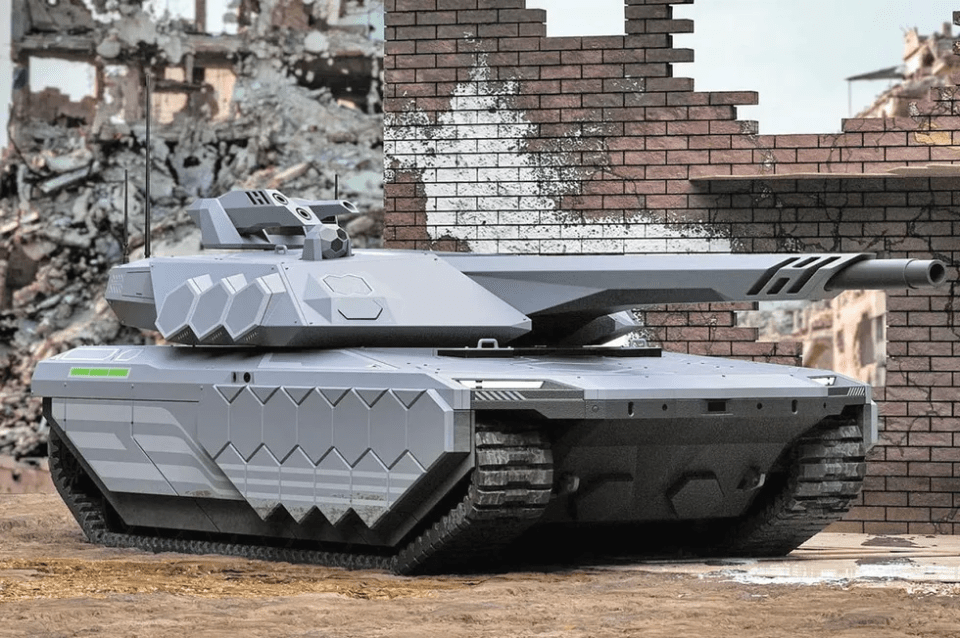 This war machine would be a world-first due to its power source and modern additions like AI-controlled guns and onboard drones