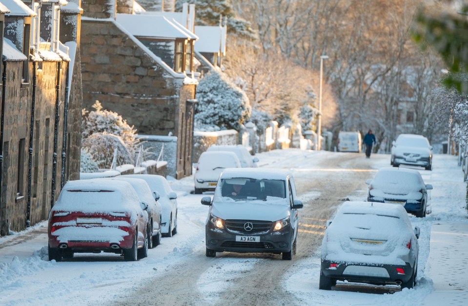 Snow has blanketed parts of Britain