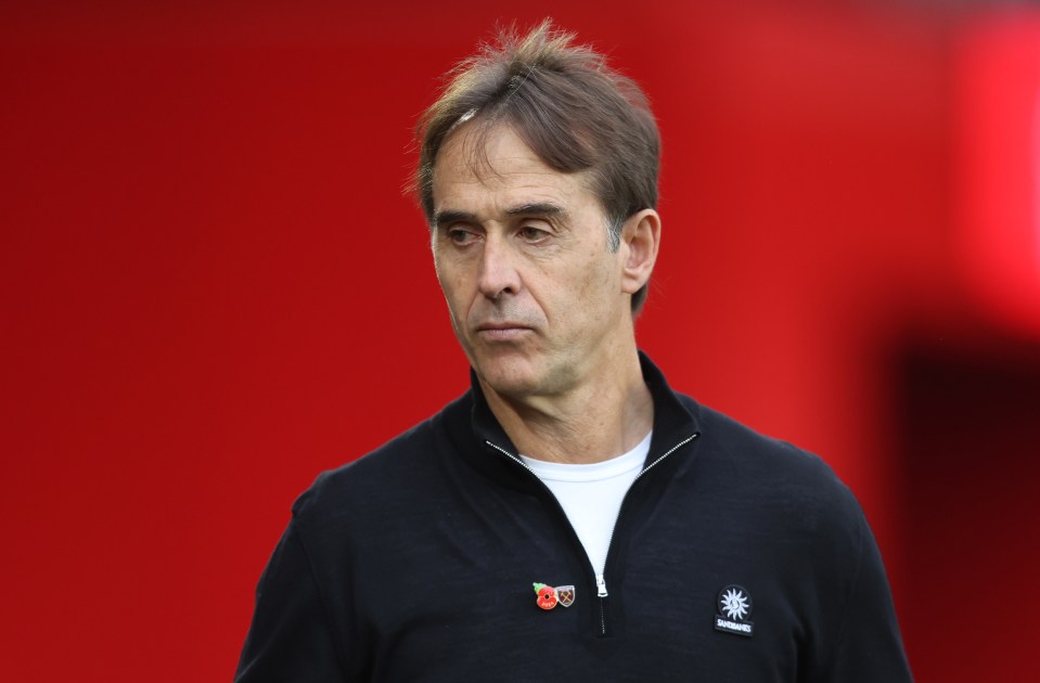 Julen Lopetegui has had a poor start to the season as West Ham manager