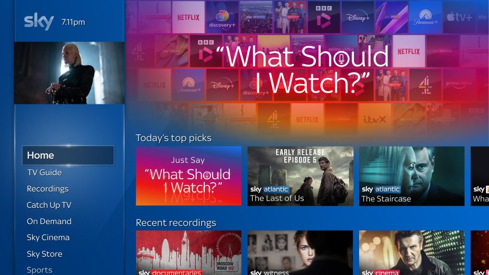 Try saying "what should I watch?" into your Sky TV remote's built-in microphone