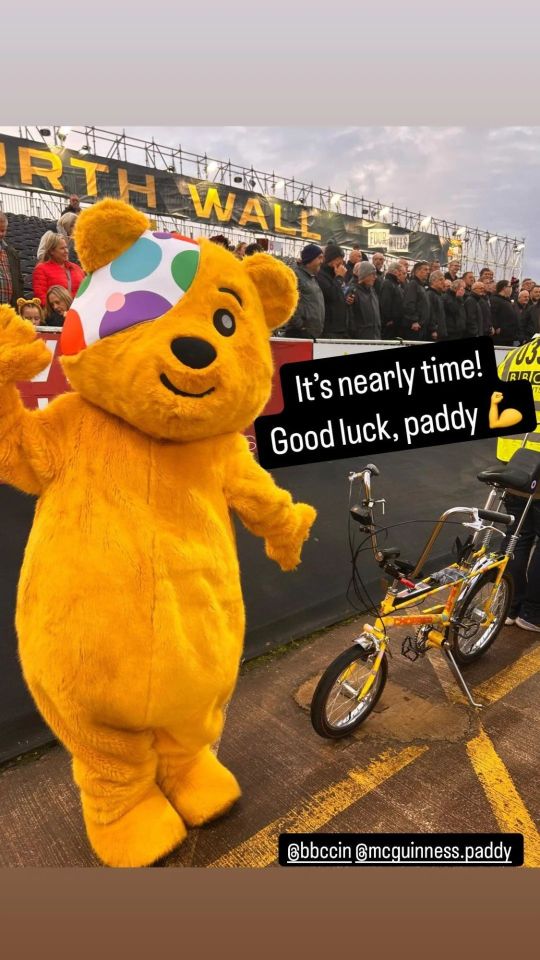 Paddy is raising money for BBC's Children In Need