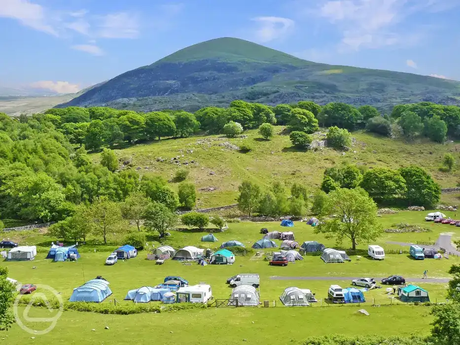 Nantcol Waterfalls is located in the Welsh countryside