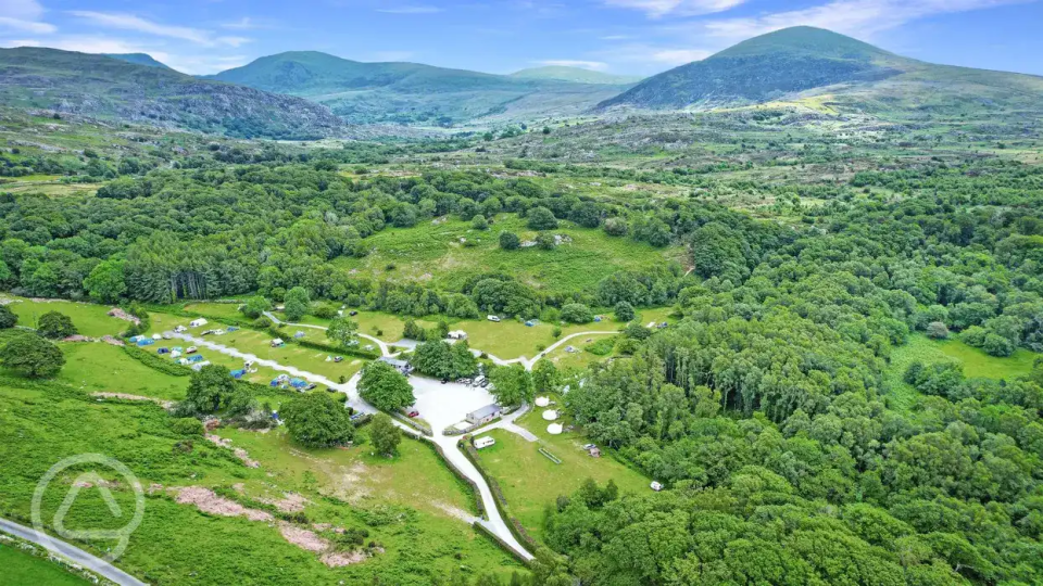 The campsite is in Eryri National Park (Snowdonia)