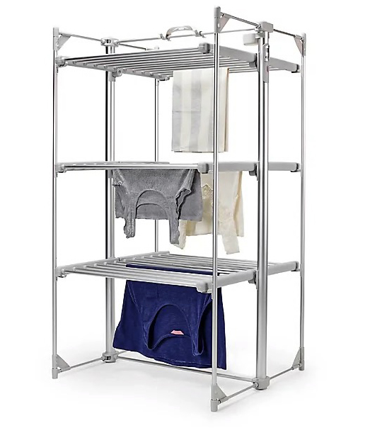 This heated clothes airer gives plenty of space to dry your clothes