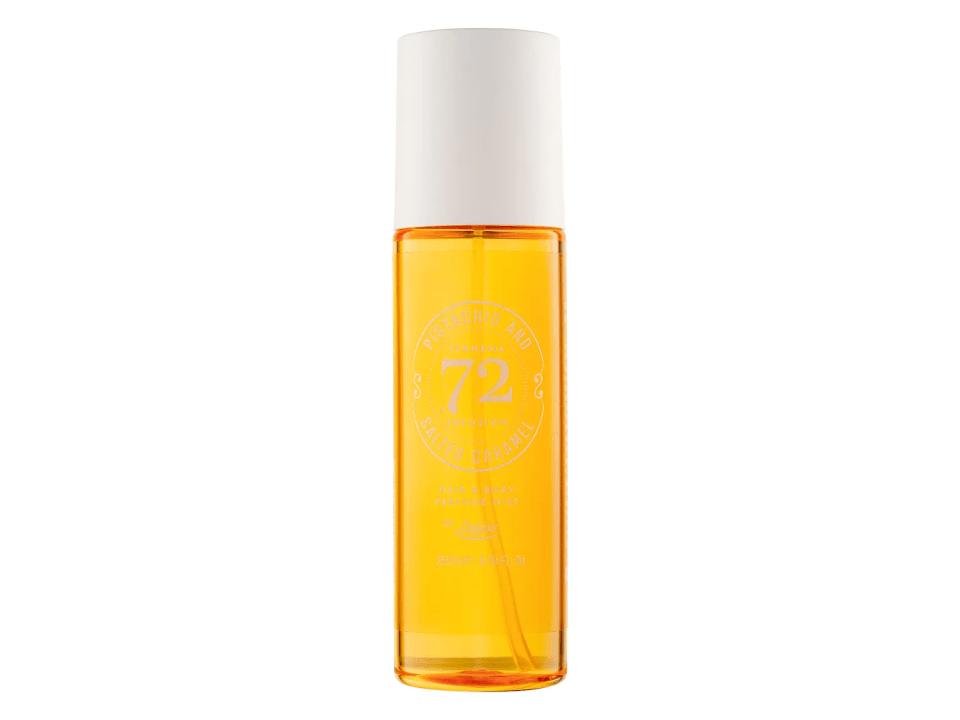 a yellow bottle with the number 72 on it