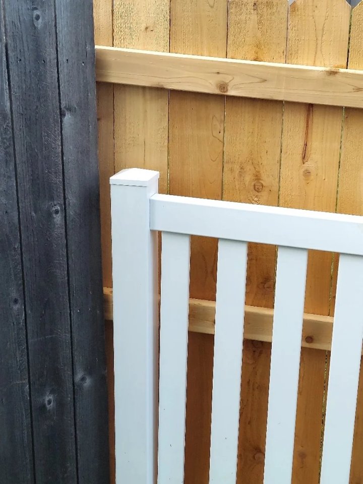 He'd only had his vinyl fence up for around a year before the people next door put up theirs