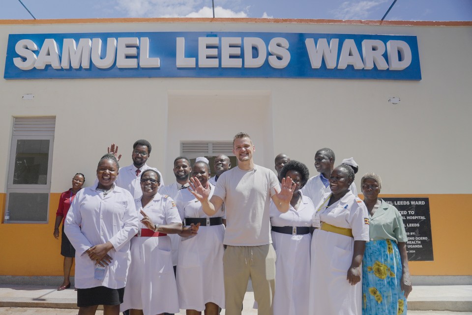 Leeds celebrated the commissioning of his ward with doctors and nurses