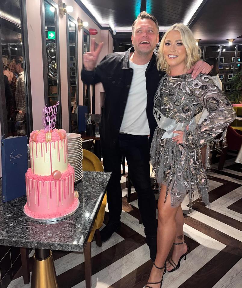 Amelia pictured with Eddie during her 30th birthday celebrations weeks ago