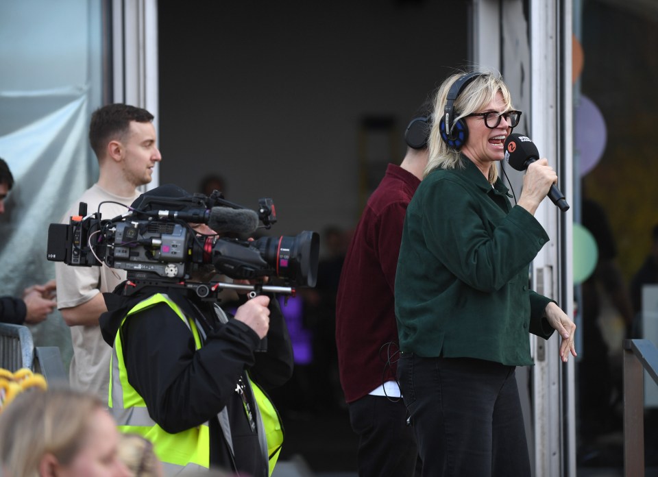 Radio 2 breakfast presenter Zoe Ball was there to greet Paddy