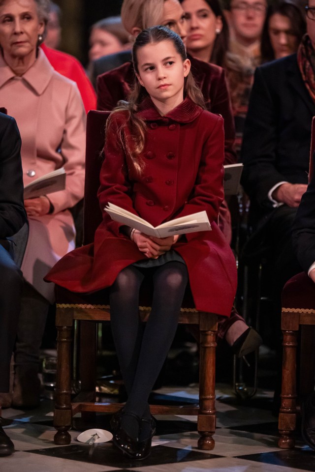 Princess Charlotte at the Together At Christmas carol service.