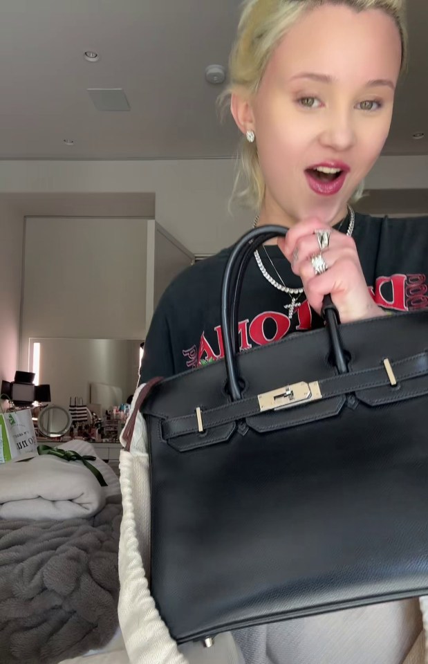 She has been slammed for her luxurious Christmas haul, which included a Hermès Birkin