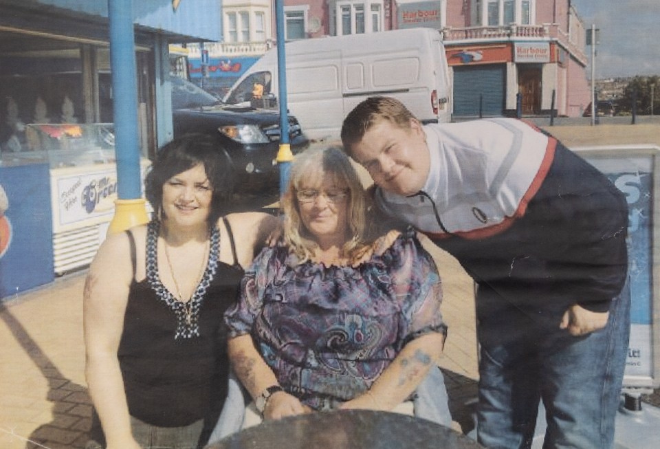 Glenda Kenyon with Ruth Jones and James Corden on a Gavin & Stacey tour.