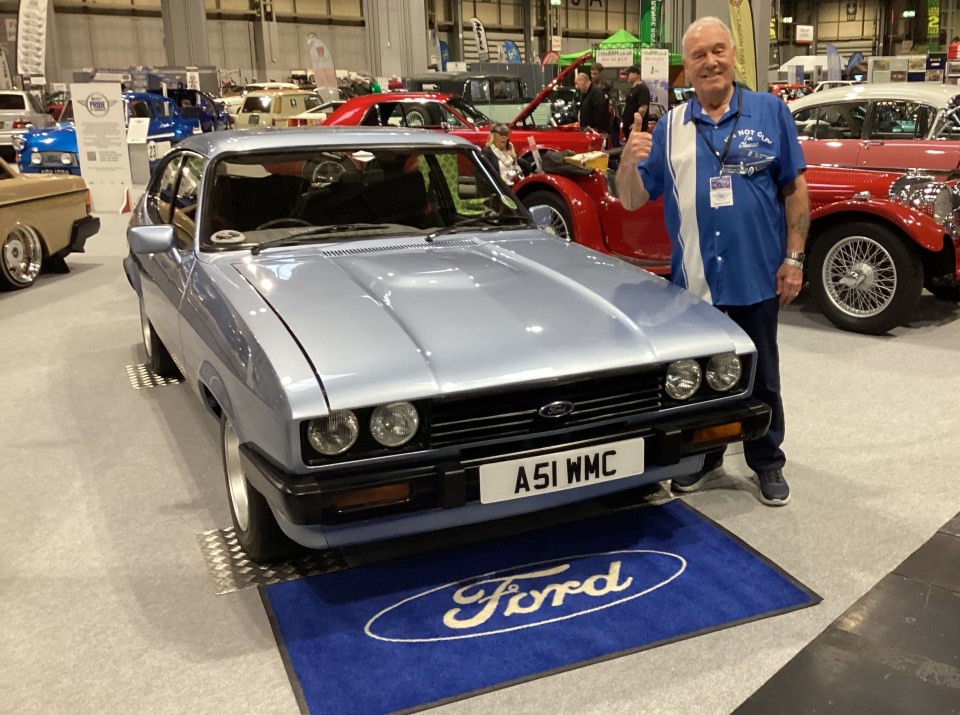 Stuart Turp stands alongside his own Capri, a finalist of this year'sPride of Ownership award