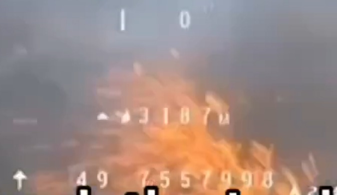 The moment the shotgun drone strikes the enemy weapon and sends it erupting in flames