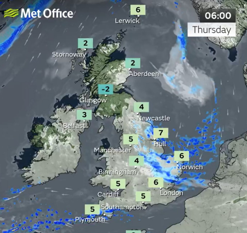 Freezing cold temperatures will hit overnight and last into the early hours today