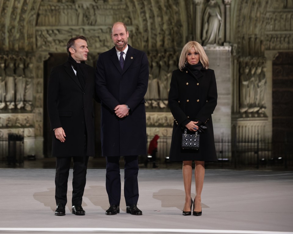 The Prince of Wales also met President Macron and his wife Brigitte before entering the cathedral