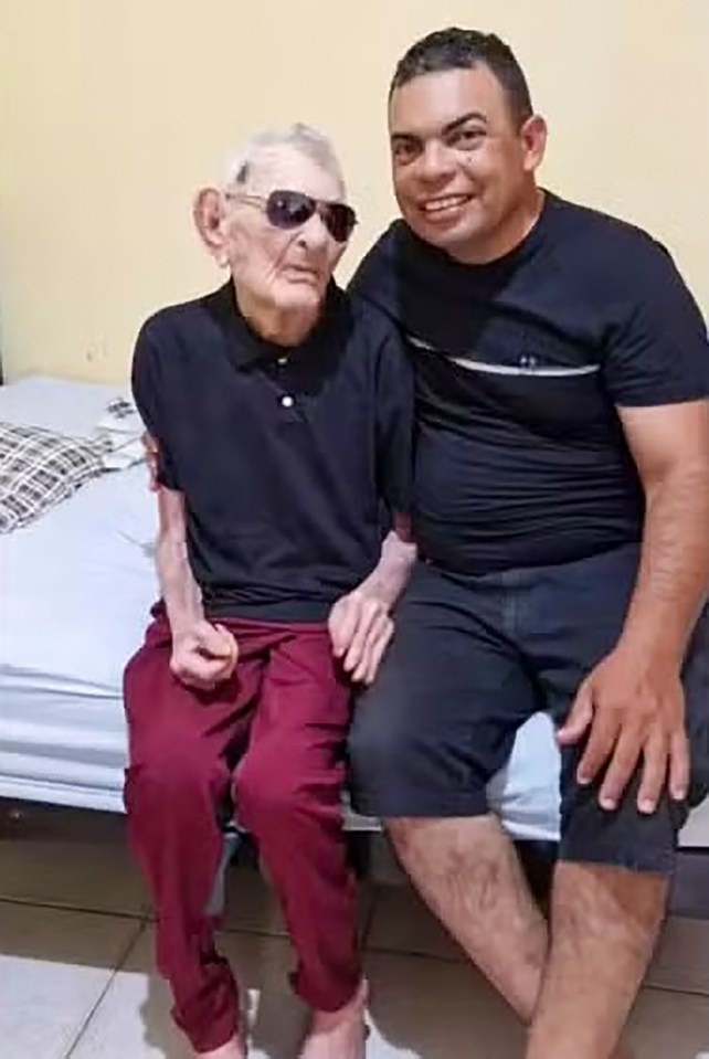 Joao Marinho Neto, 112, with his son