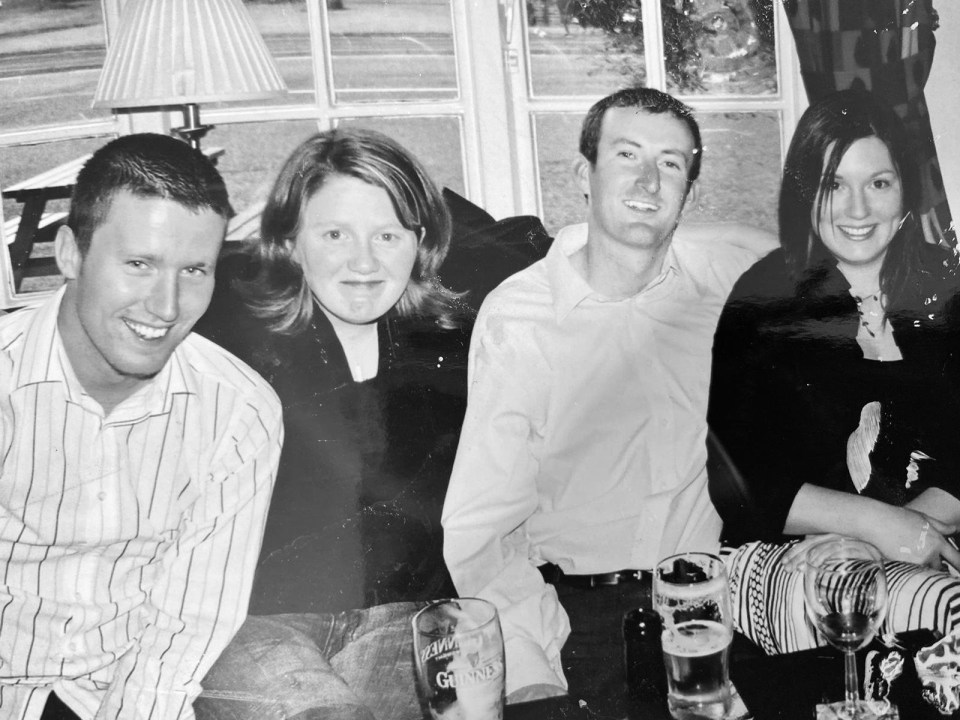 Vanessa (second left) with sister Georgina (far right), brother Ryan (far left) and brother-in-law Paul