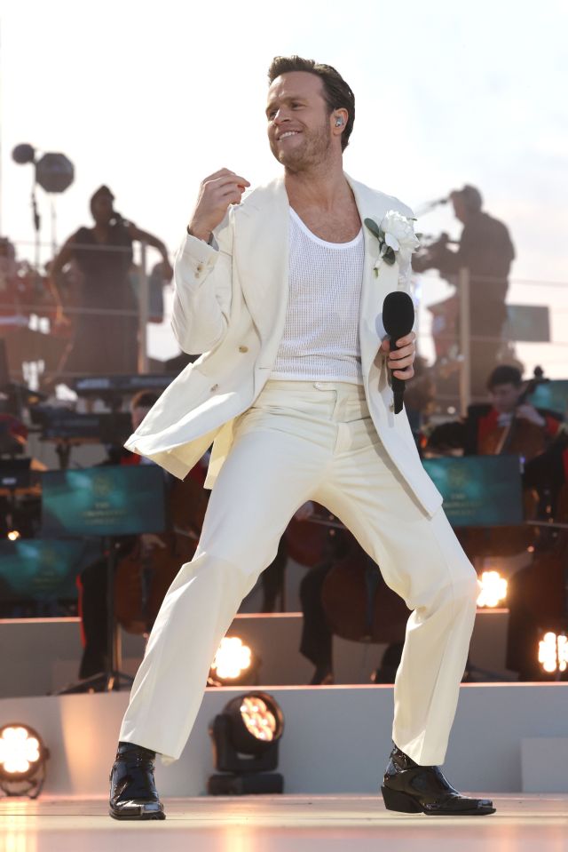 Olly Murs performing at the Coronation Concert at Windsor Castle.