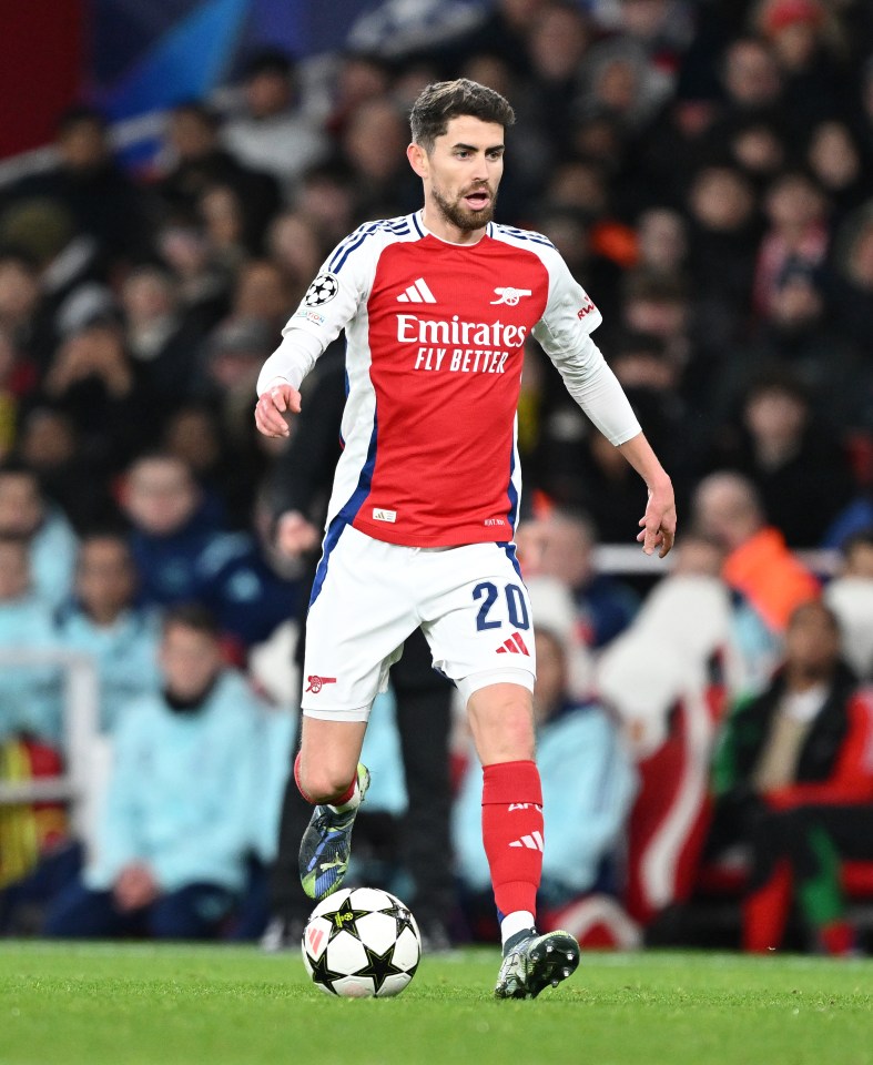 Jorginho of Arsenal in a Champions League match.