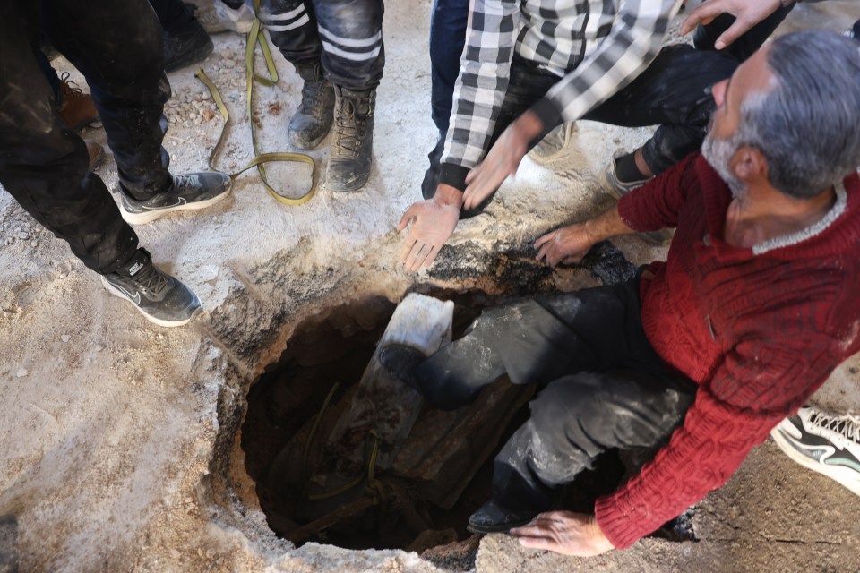 Rescue teams have started to dig holes and explore underneath the jail