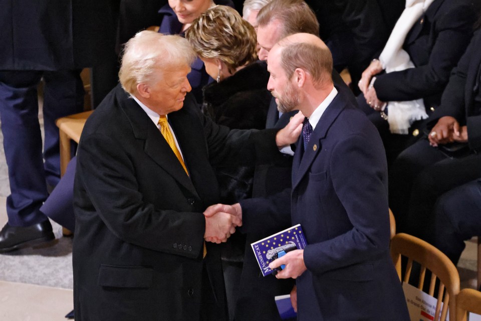 The Prince and President-elect shook hands before the opening ceremony started