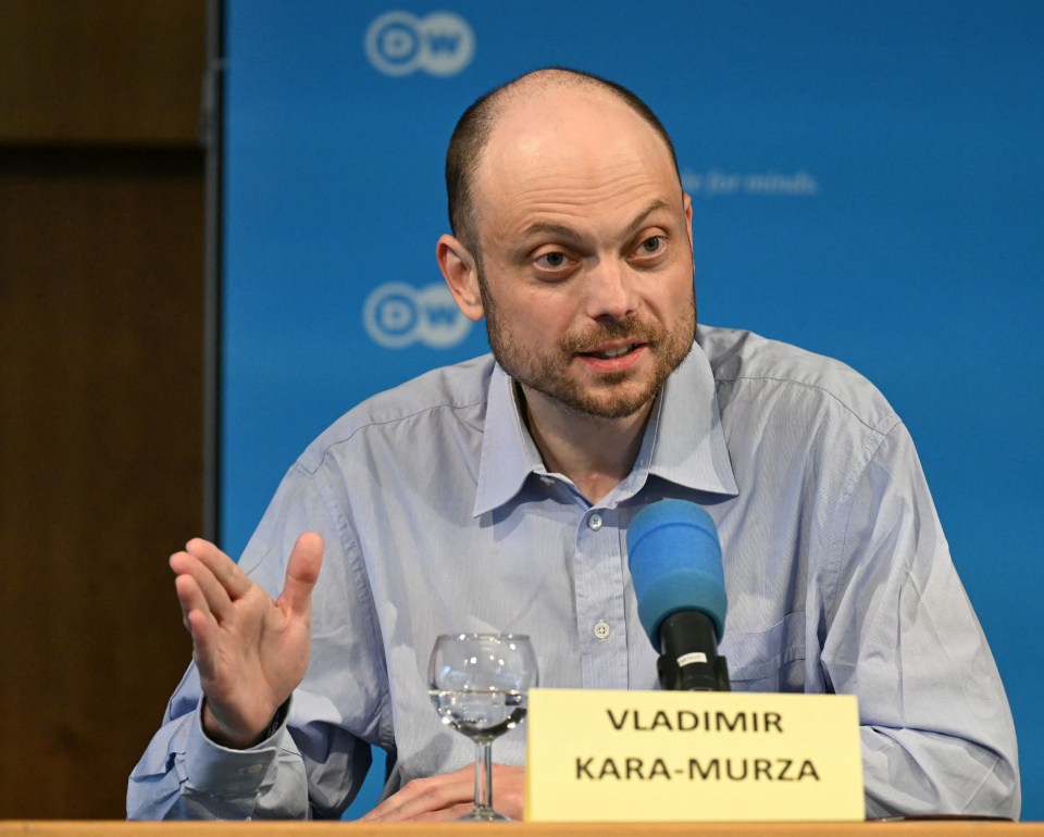 Vladimir Kara-Murza at a press conference in Bonn, Germany, following his release from a Russian prison.