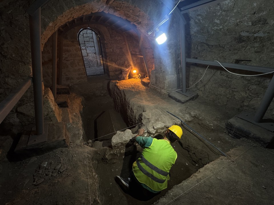 Archaeologists discovered it when exploring the church's two-story annexe