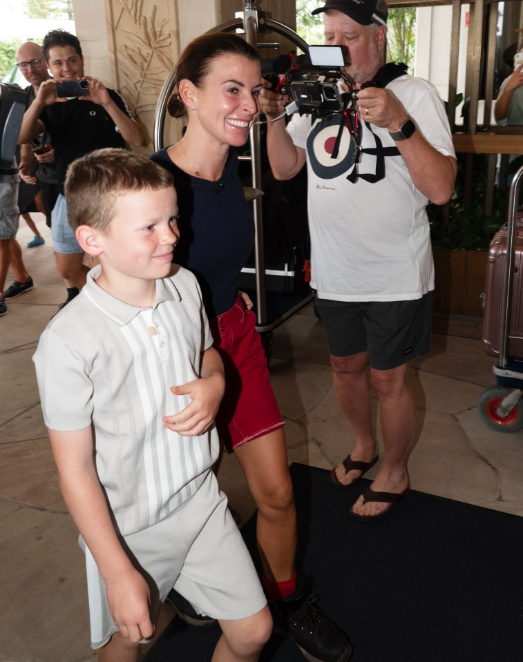 Coleen guided her brood into the swanky Surfers Paradise hotel