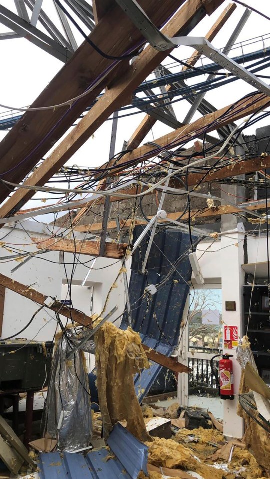 The site of a destroyed building in Mayotte