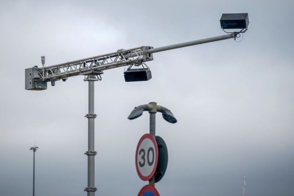 AI safety camera monitoring traffic.