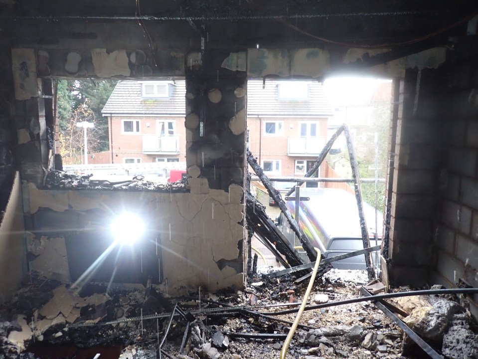 Doorbell footage showed the house quickly engulfed in fire