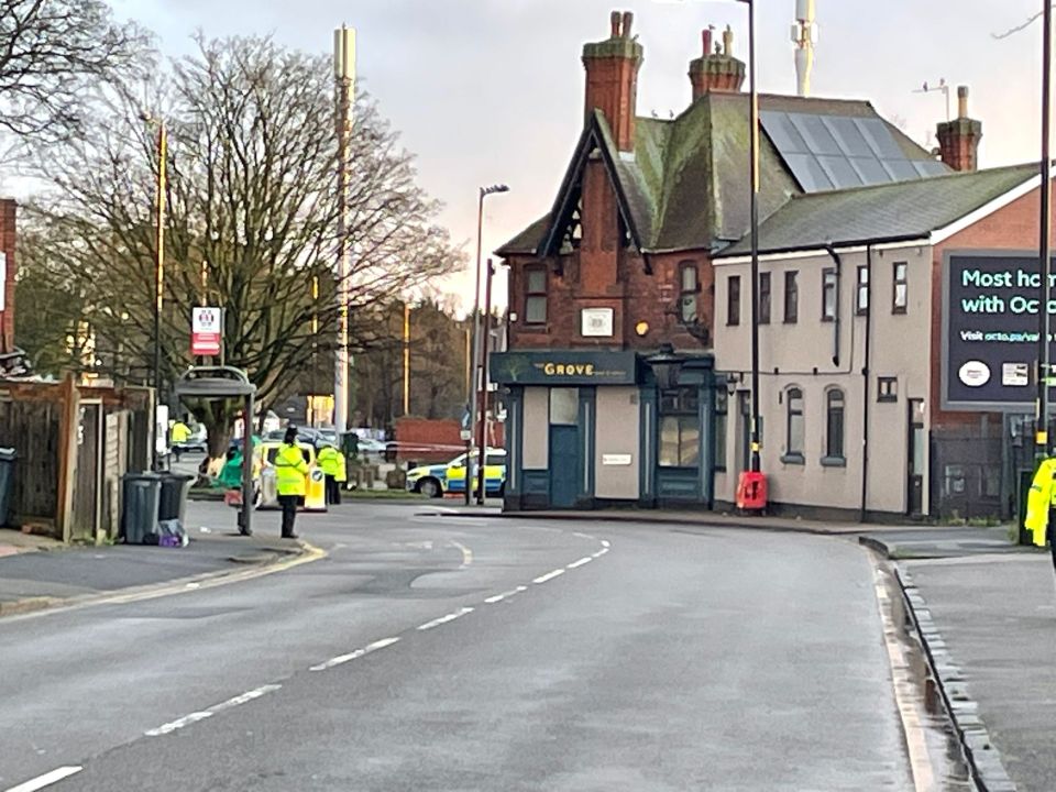 Cops closed the road while they carried out their investigations