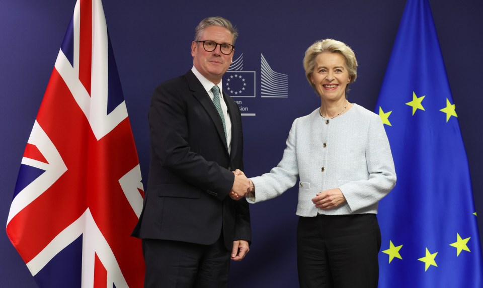 Keir Starmer with European Commission President Ursula Von der Leyen