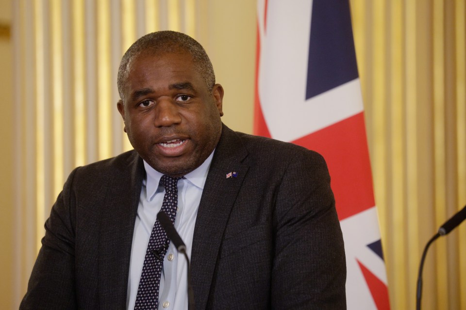 David Lammy, UK Foreign Secretary, at a press conference.