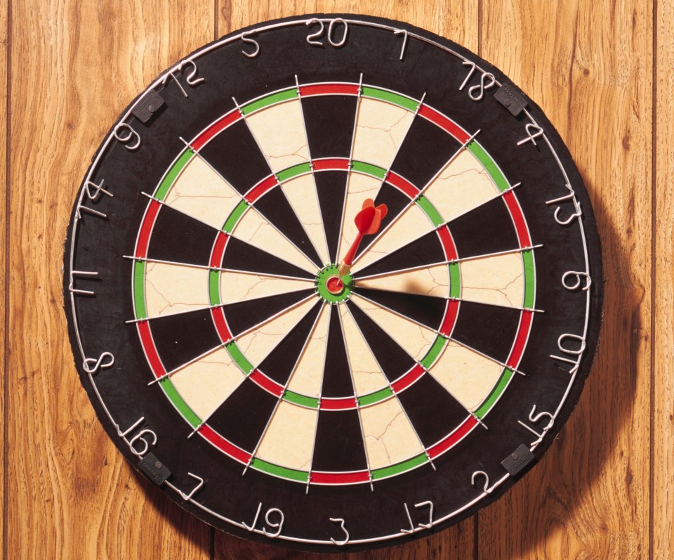 The bullseye on a dartboard is worth 50 points