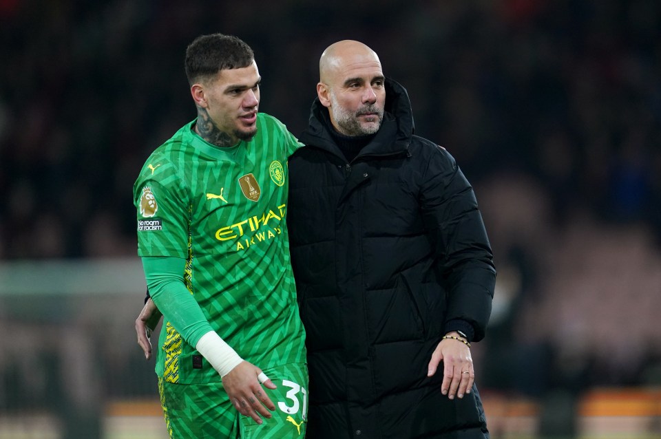 Pep Guardiola with Ederson have been labelled as 'arrogant'