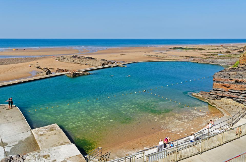 The partially man-made sea pool opened to the public in the 1930s