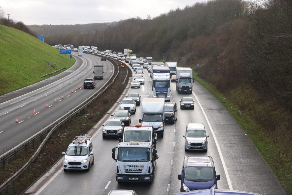 The M25 has closed following a collision