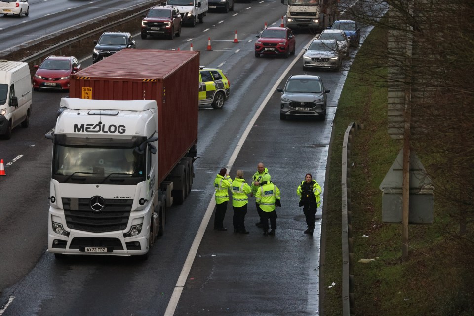 Drivers are being turned around at the scene