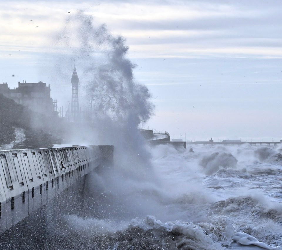 Strong winds today in North Shore, Blackpool