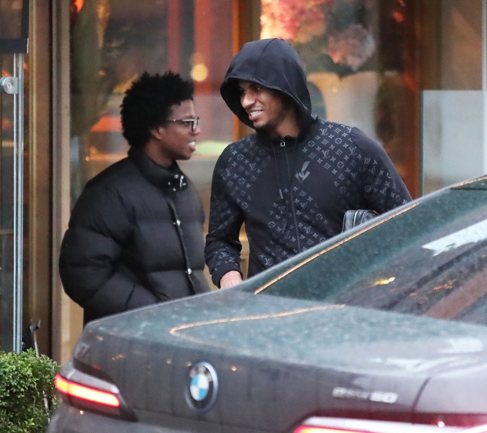 The Man Utd star was joined by teammate Tyrell Malacia