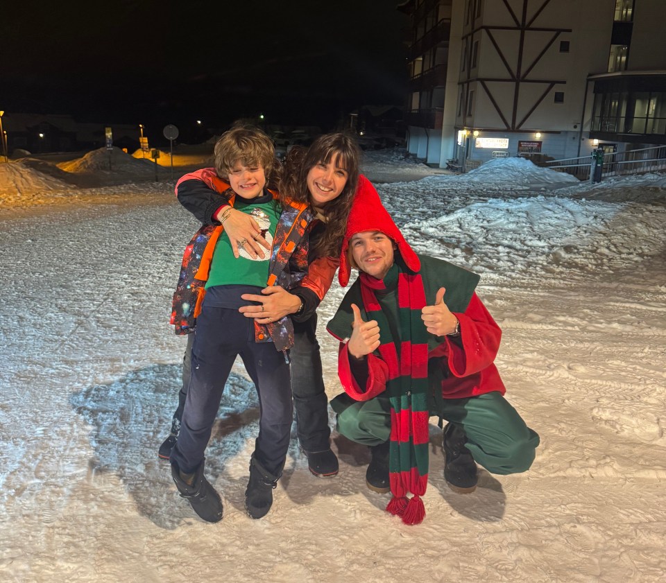 Family with elf in Lapland.