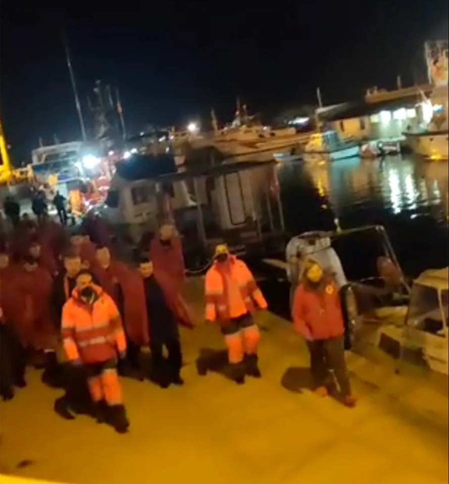 Some 14 of the crew were rescued and taken to Spain